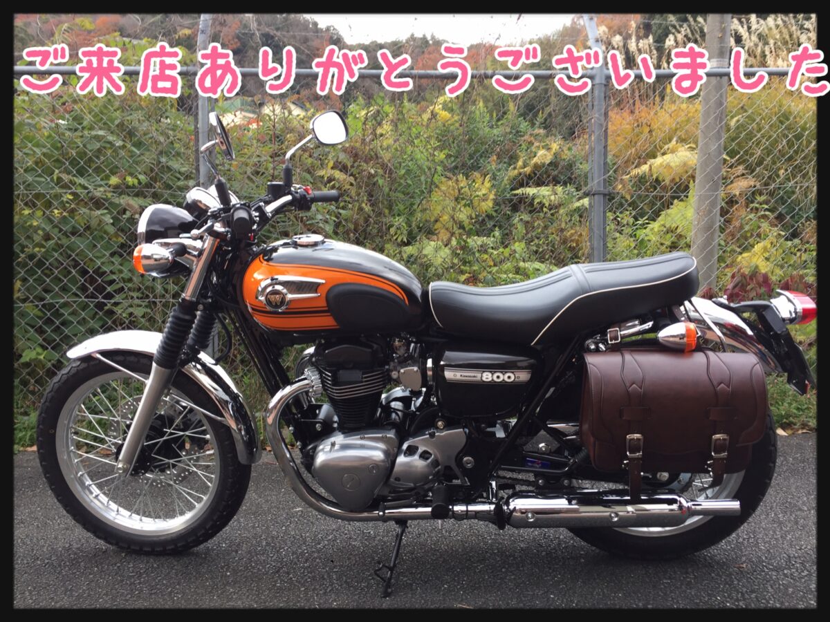 KAWASAKI W800にシンセティックレザーバッグお取付！(2月1日UP!) | DEGNER